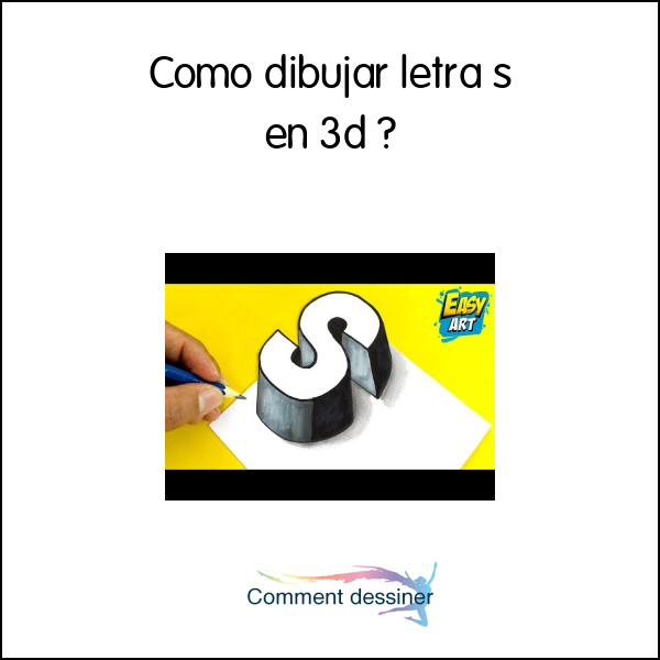 Como dibujar letra s en 3d